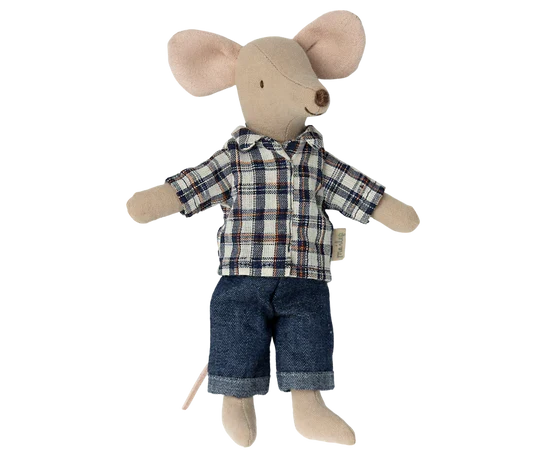 Kleidung für Papa Maus blau Maileg