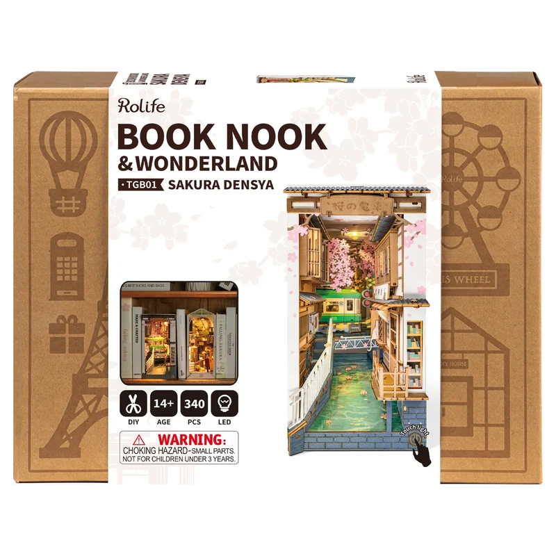Robotime Book Nook Sakura Densya TGB01