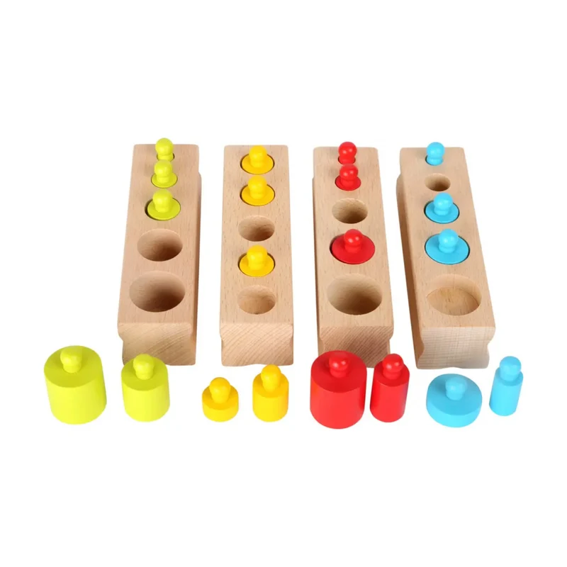 Steckspiel aus Holz, bunt