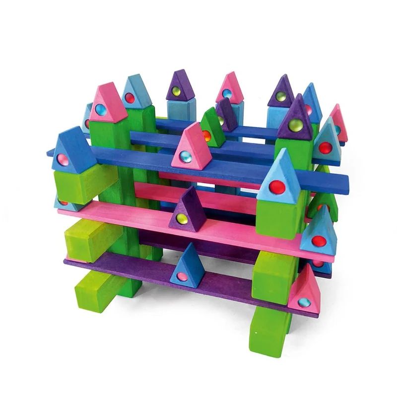 Bauspiel 0178 Bunte 3ecke mit Funkelsteine, 100 Teile