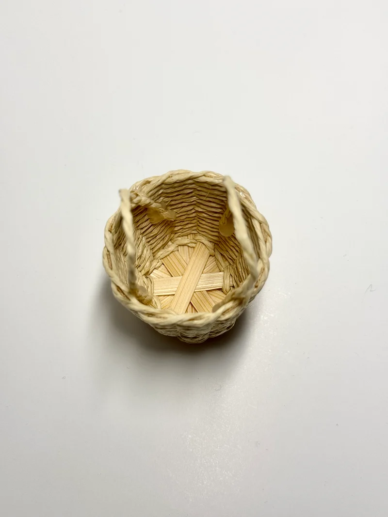 Korbtasche rund Miniatur