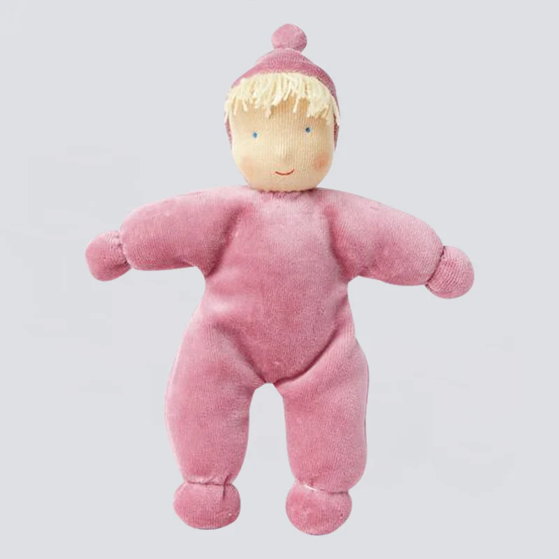 Waldorfpuppe Lolo rose - 21 cm