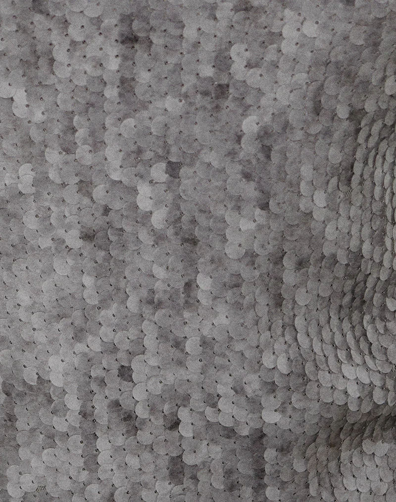 Qian Scoop-Weste in „Disc Sequin Silver“