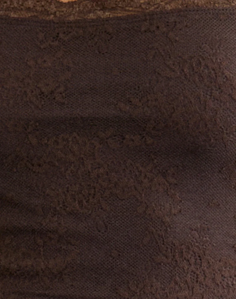 Maxikleid „Madrid“ aus Spitze in der Farbe „Chocolate“