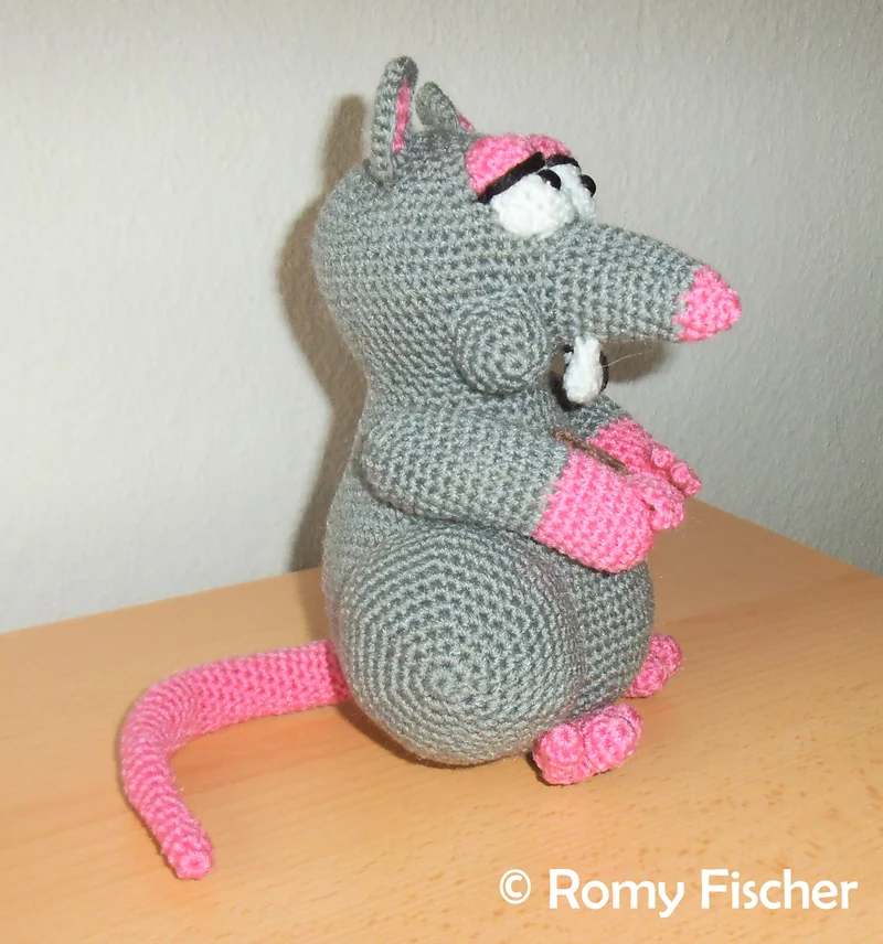 Renate, die verfressene Ratte Häkelanleitung