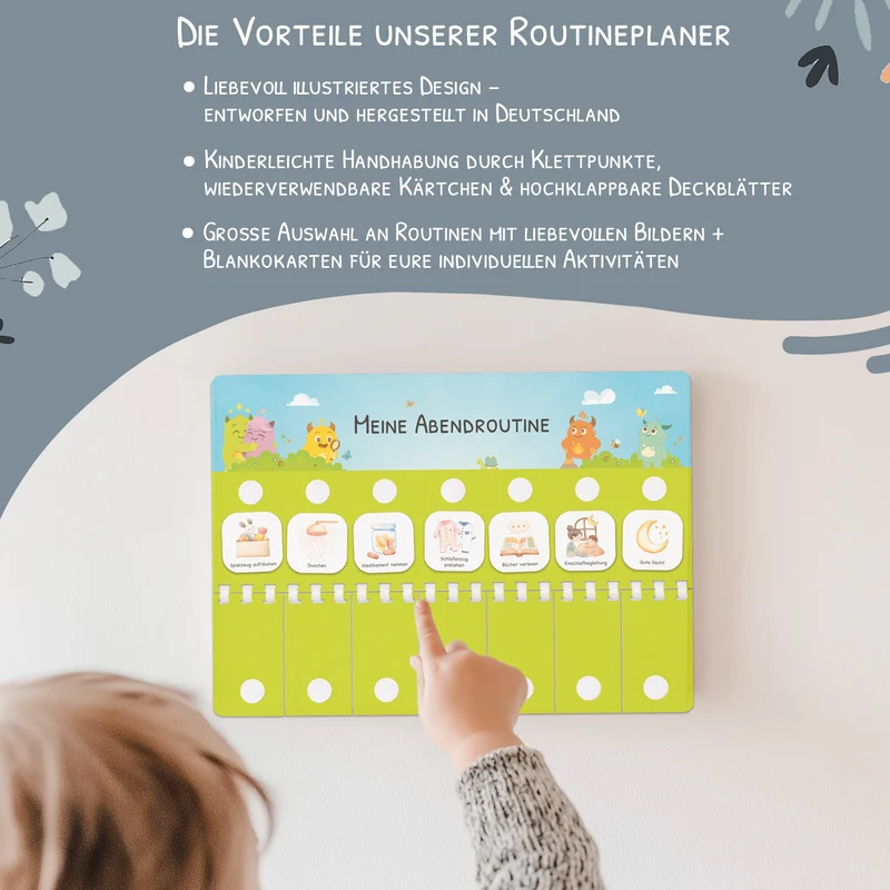 Routineplaner (Morgen & Abend) inkl. 105 Routinekärtchen - Mutmachbande