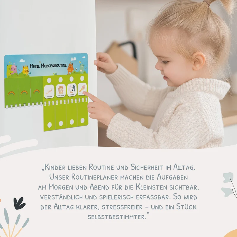 Routineplaner (Morgen & Abend) inkl. 105 Routinekärtchen - Mutmachbande