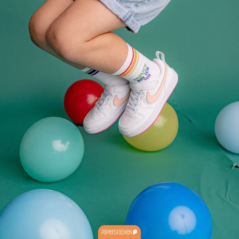 Socken Schulanfang - bunt - Endlich bin ich ein Schulkind