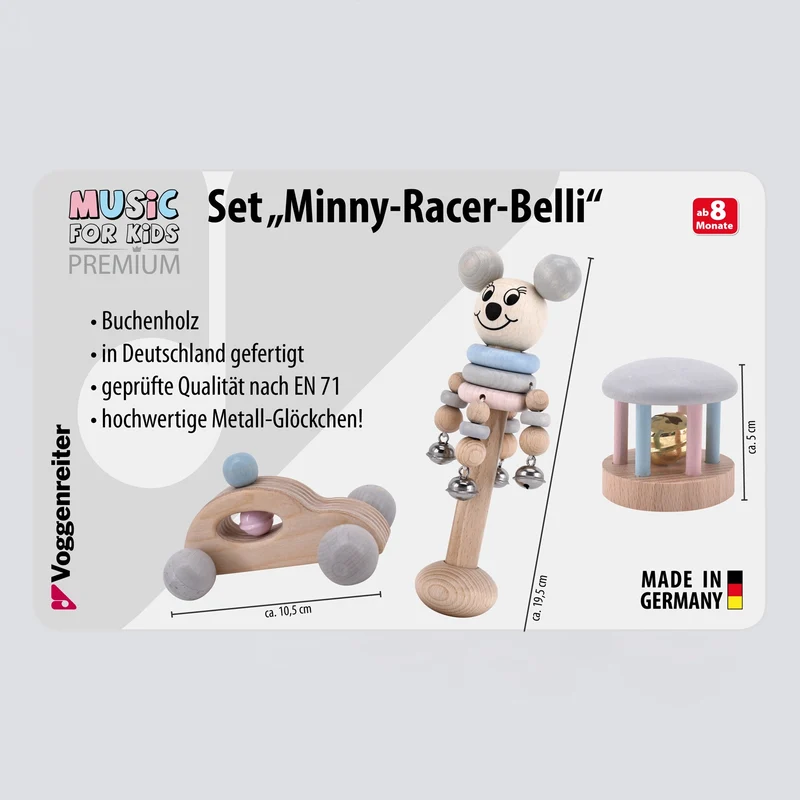 Set "Minny-Racer-Bell"