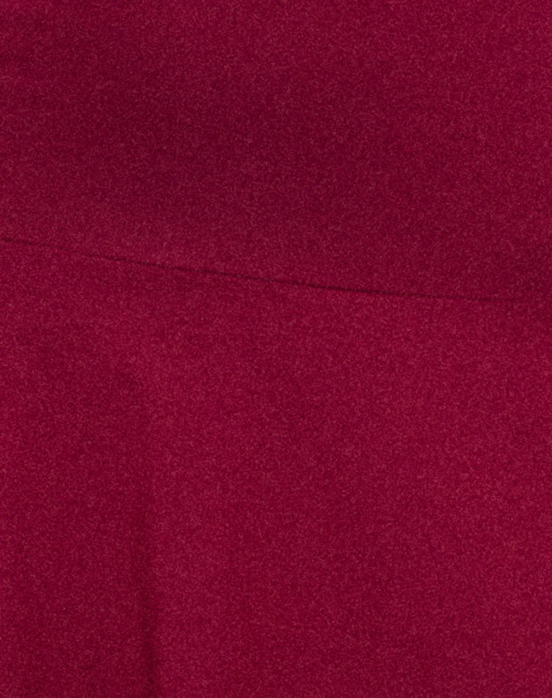 Astuti Langarm-Minikleid in Burgunderrot