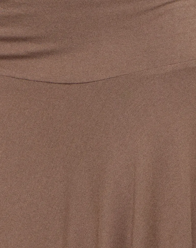 Rock „Everlyn“ aus transparentem Jersey in Braun