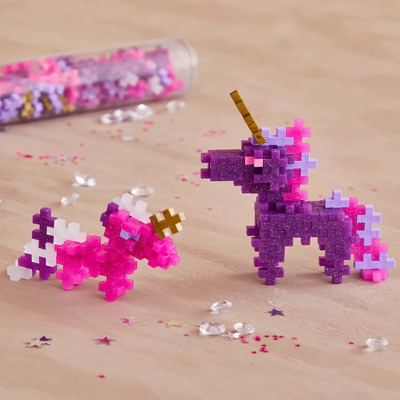 Plus-Plus 100 Kreativ Bausteine Glitzereinhorn