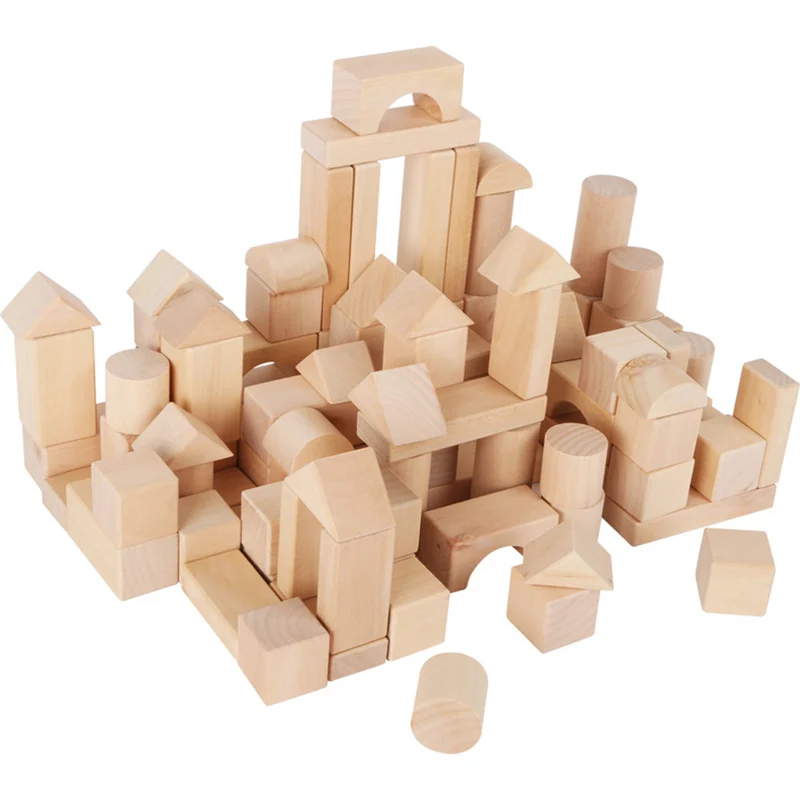 Holzbausteine Natur – 100 Teile für grenzenlose Kreativität