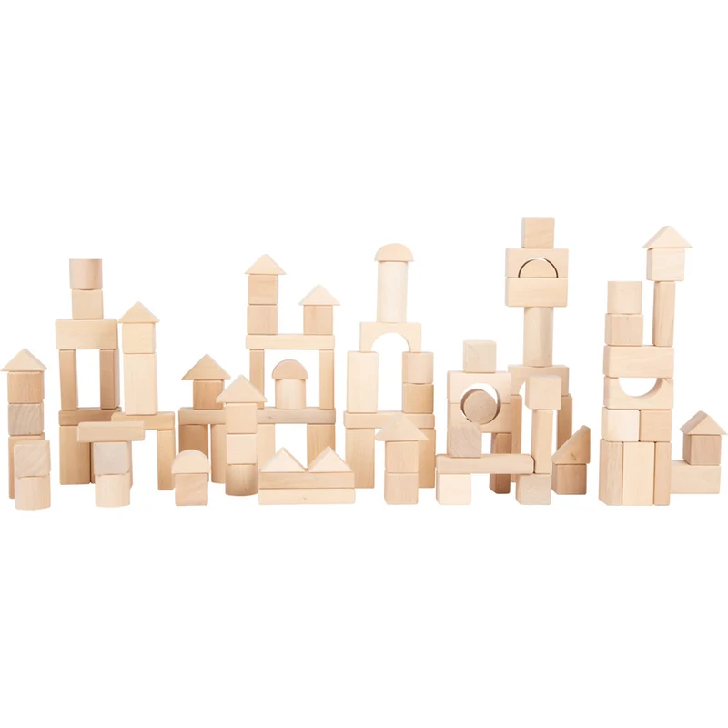 Holzbausteine Natur – 100 Teile für grenzenlose Kreativität