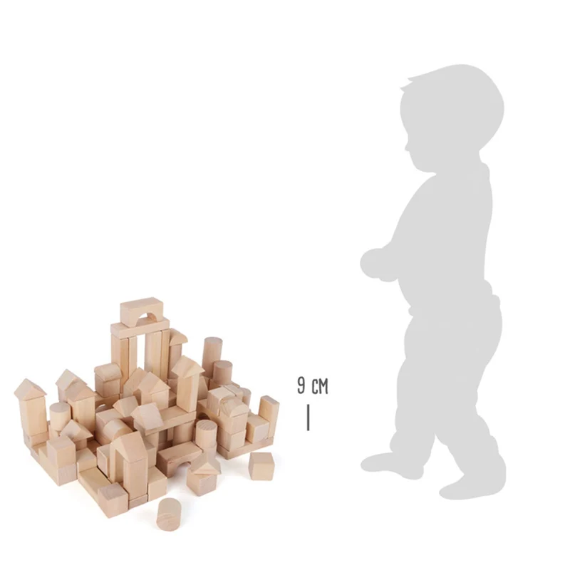 Holzbausteine Natur – 100 Teile für grenzenlose Kreativität