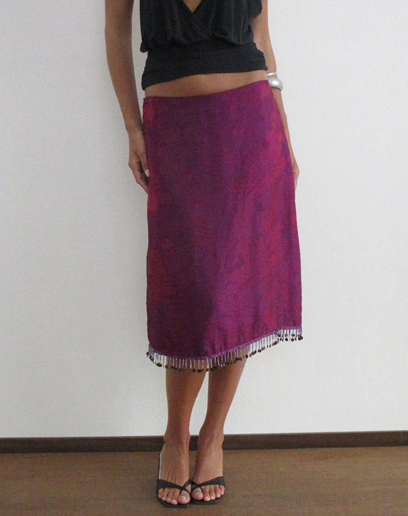 Muriela Midirock aus Glitzer-Chiffon in Tiefpurpur
