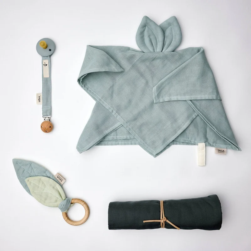 Baby-Geschenkbox – Morning Mist – nachhaltig & biologisch