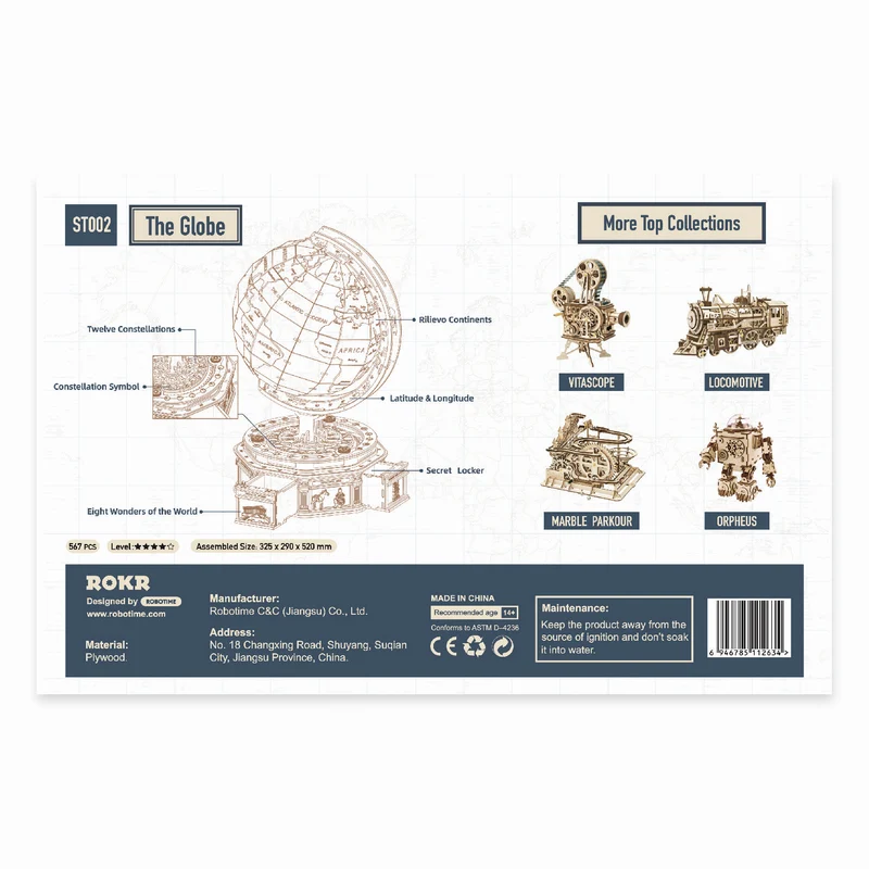 Robotime Globe Super Size ST002