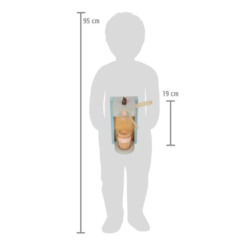 Kaffeemaschinen-Set „Tasty“ – Holz-Kaffeemaschine für die Kinderküche