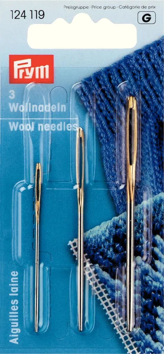 Prym Wollnadeln - Smyrnanadeln 3er Set (ohne Spitze No. 1, 3, 5)