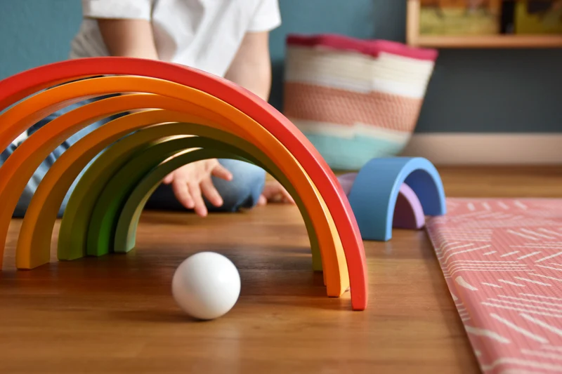Steckspiel Regenbogen-Puzzle XXL