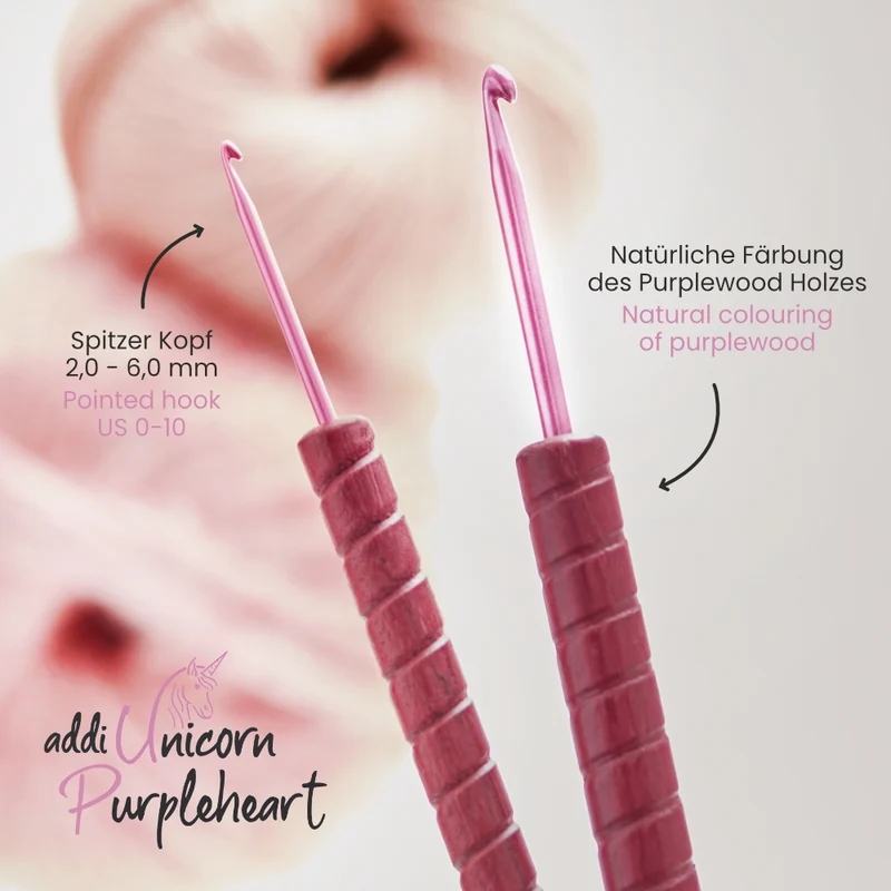 Häkelnadel Unicorn Purpleheart von addi