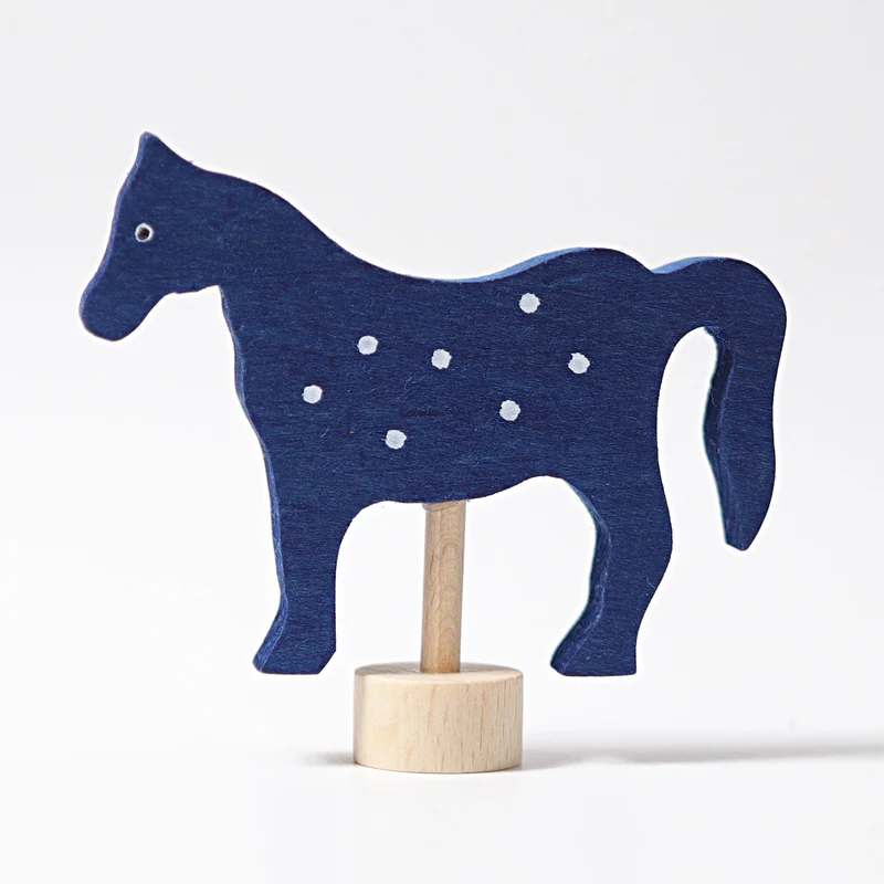 Grimms 03537 Steckfigur Blaues Pferd