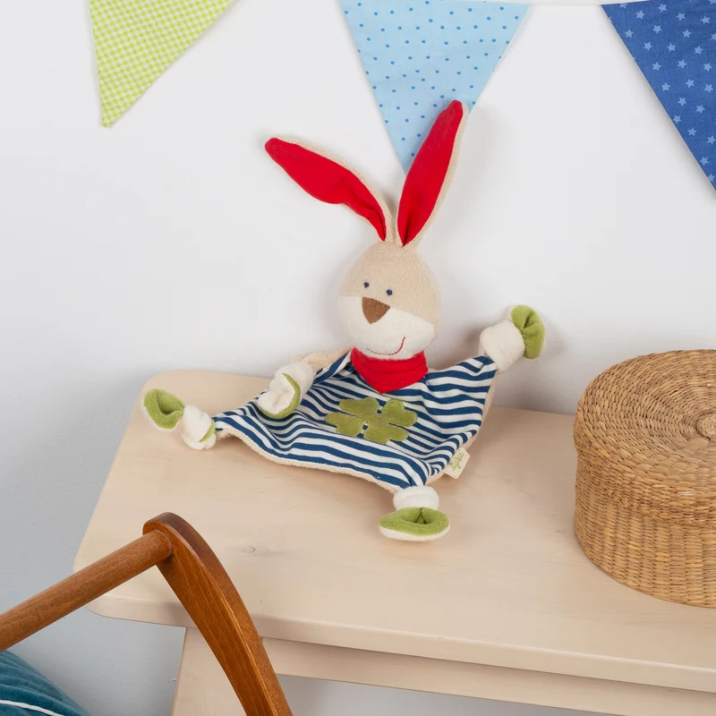 Bio-Schnuffeltuch Hase blau von Sigikid
