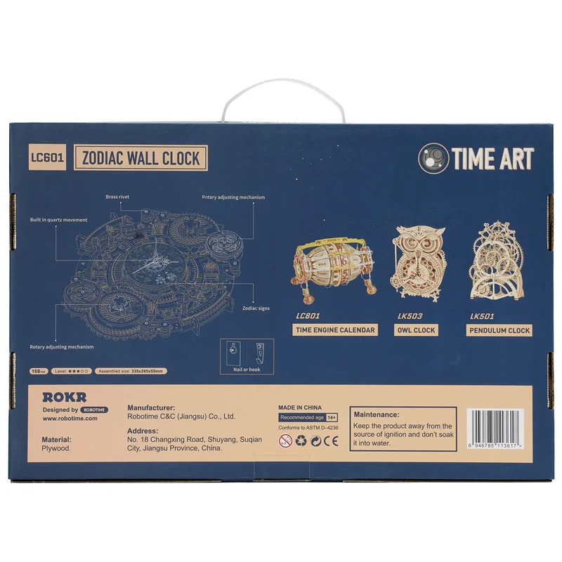 Robotime Zodiac Wall Clock LC601