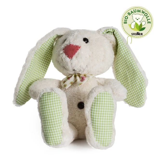 Steiner Bio Kuscheltier Hase Blümchen