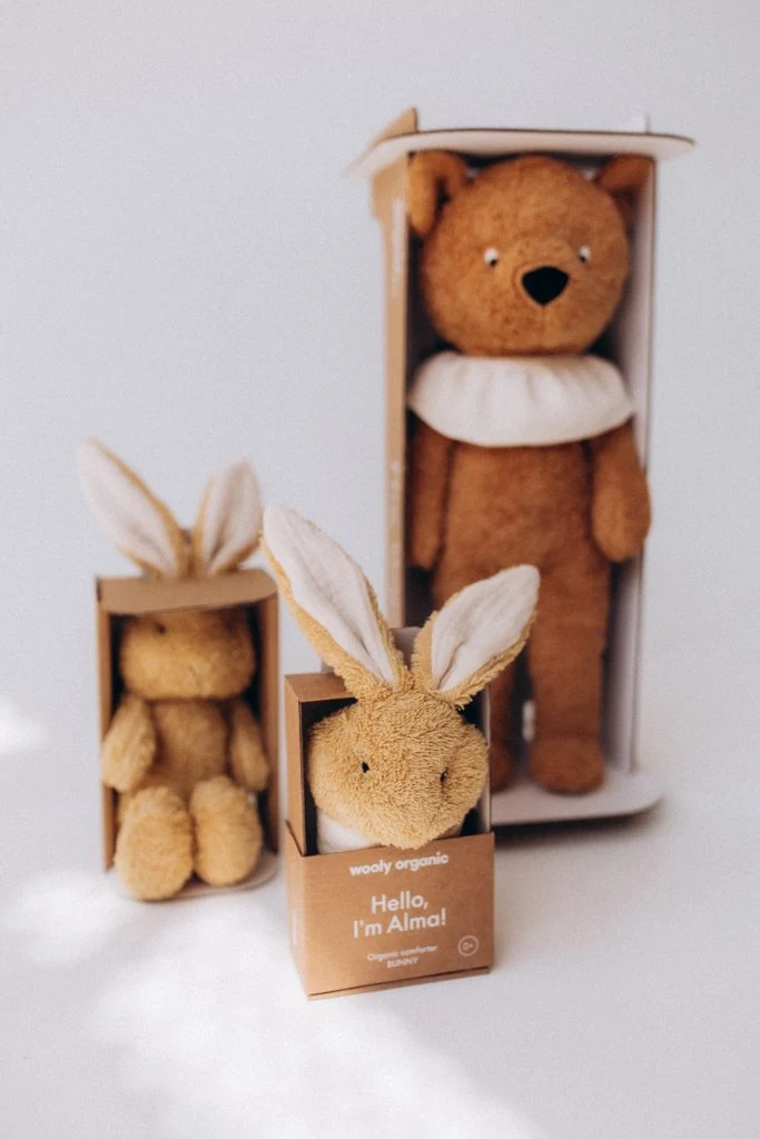 Wooly Organic Hase Alma mit Schmusetuch