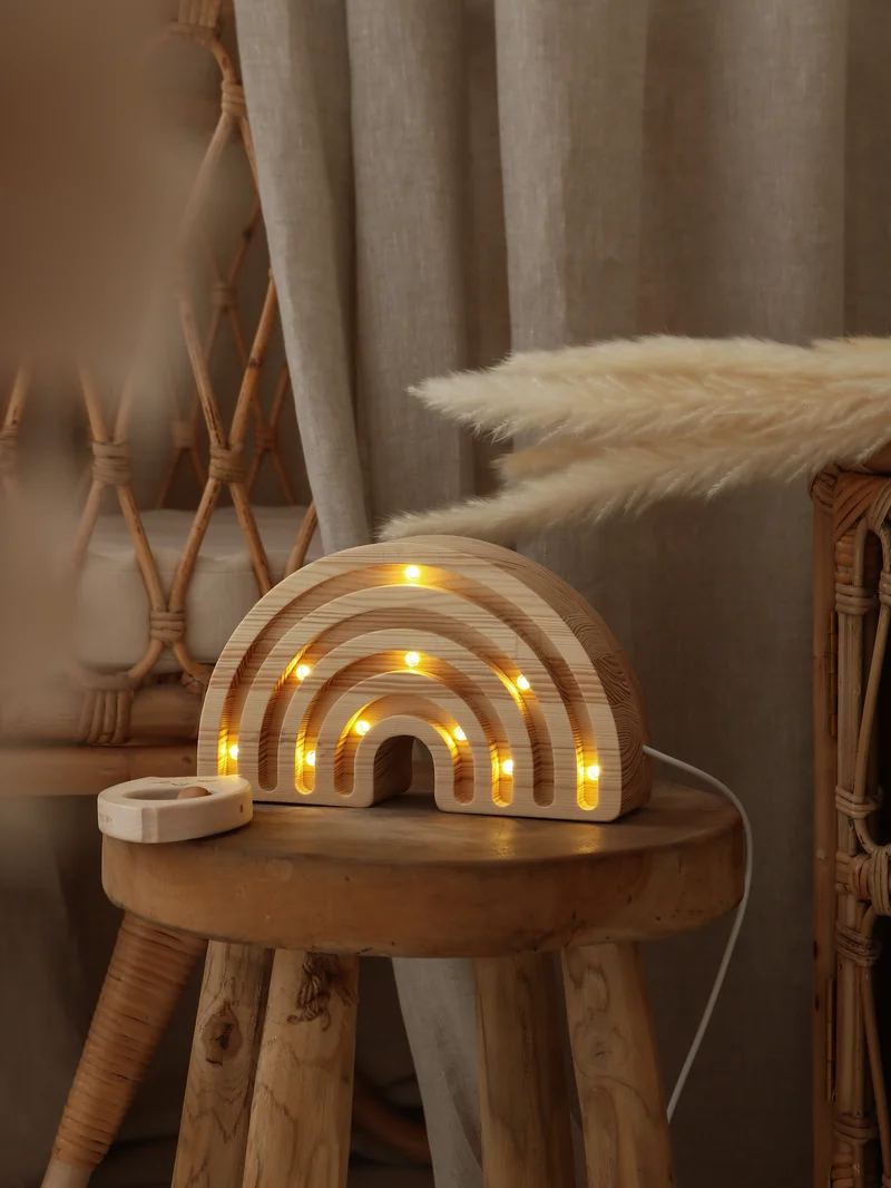 Little Lights LL045-000 Regenbogen Mini Lampe Natur