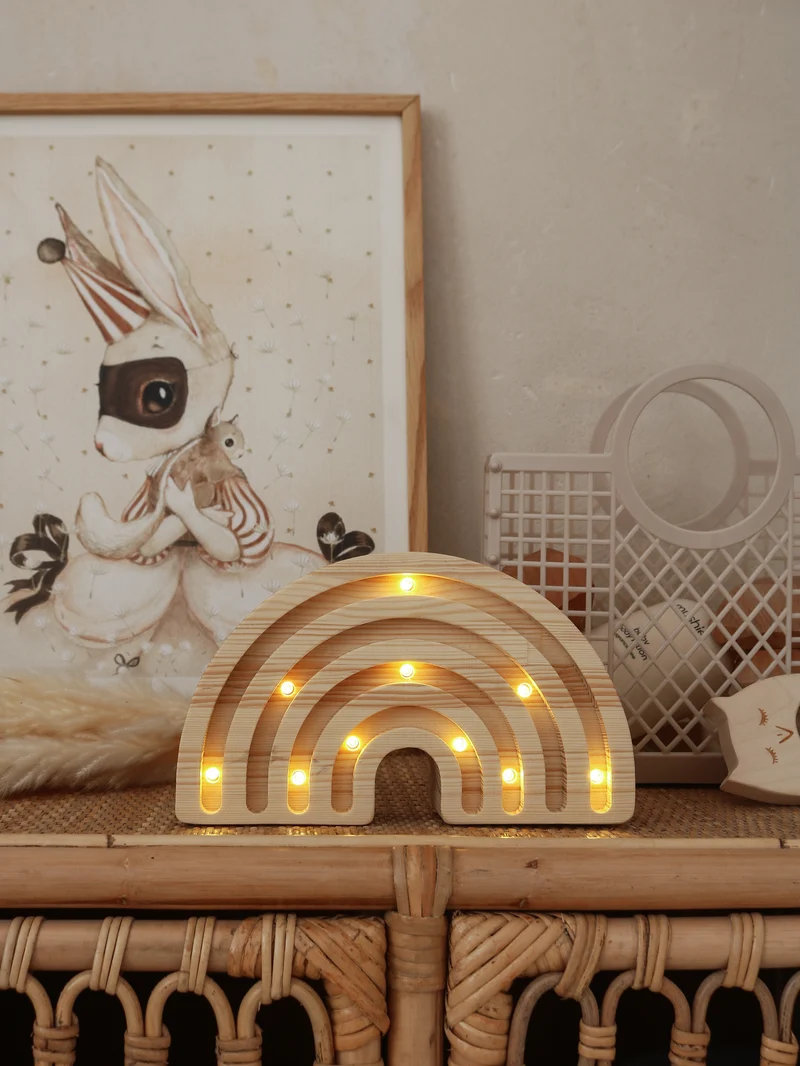 Little Lights LL045-000 Regenbogen Mini Lampe Natur