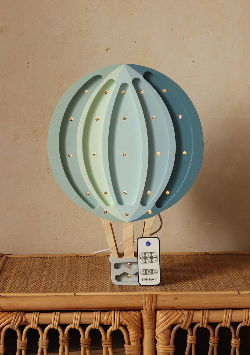 Little Lights LL027-436 Heißluftballon Lampe Blau