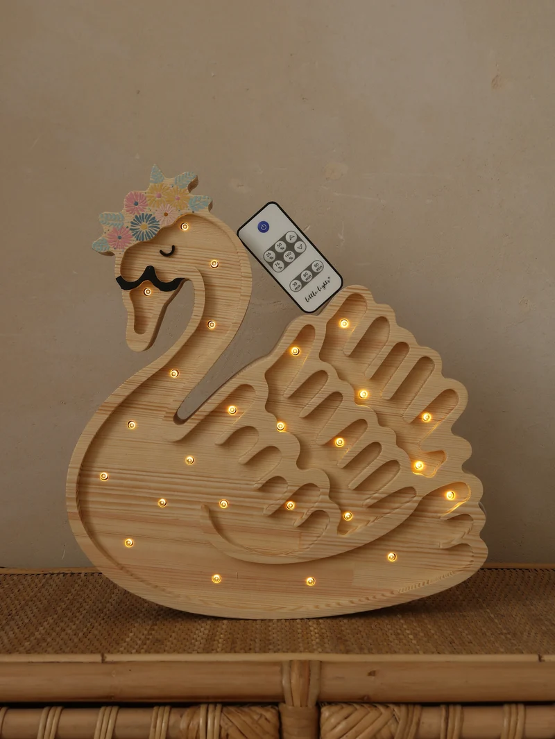Little Lights LL050-000 Schwan Lampe natur