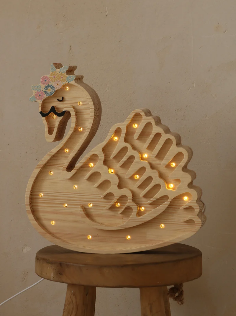 Little Lights LL050-000 Schwan Lampe natur