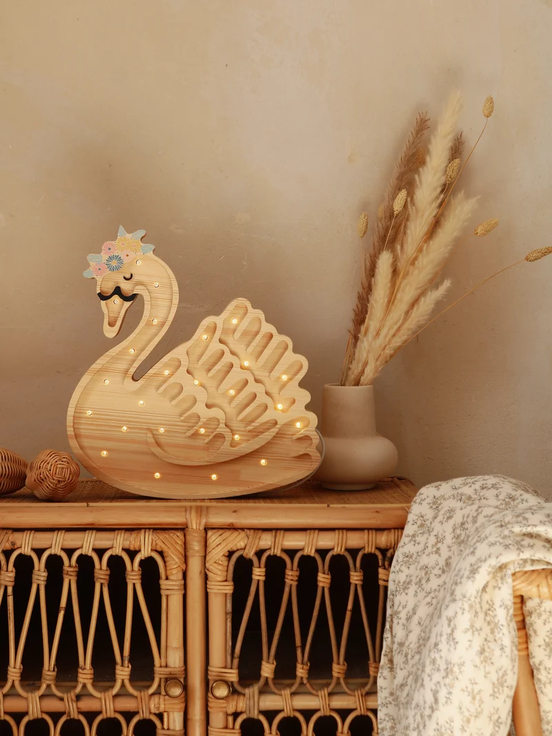 Little Lights LL050-000 Schwan Lampe natur