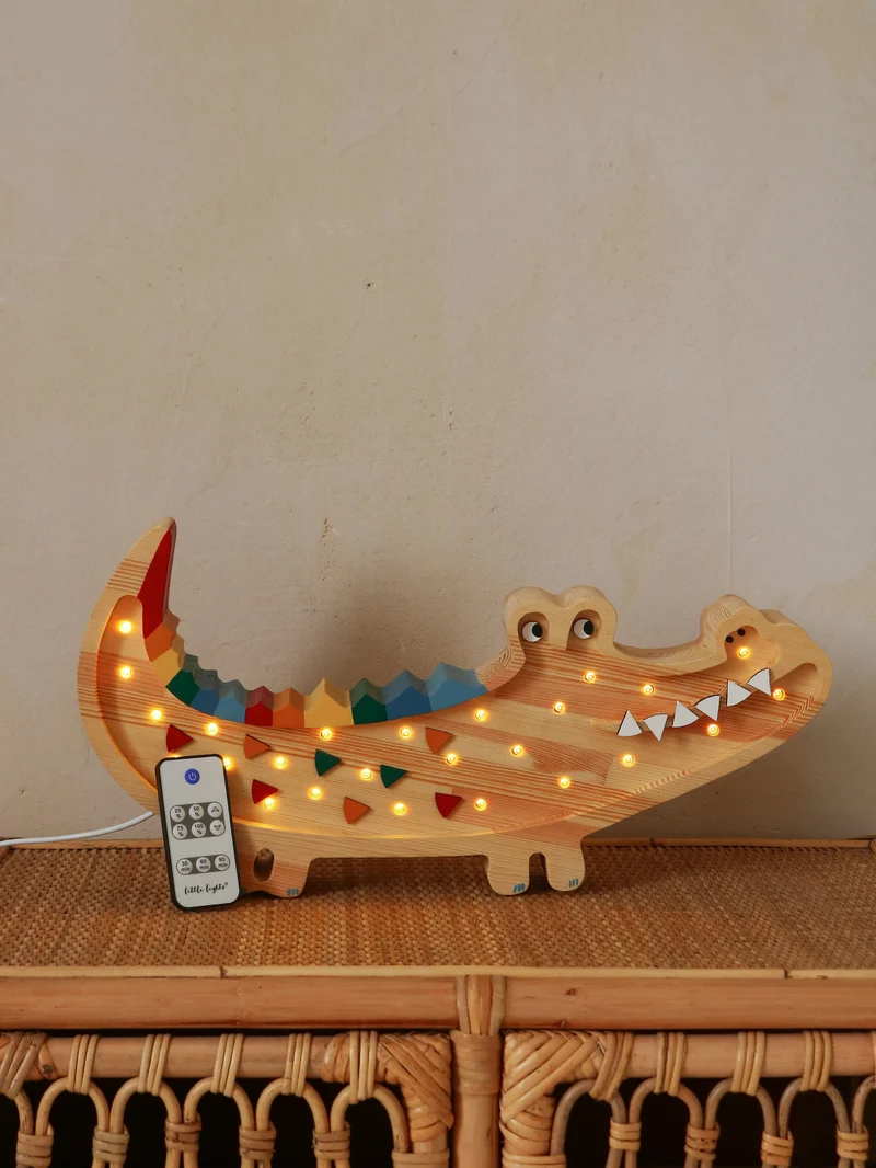 Little Lights LL052-000 Krokodil Lampe