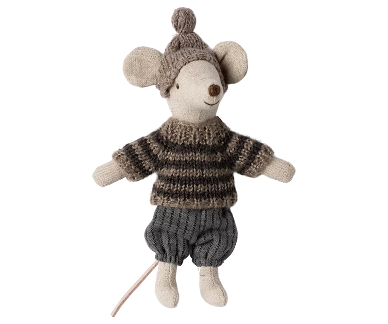 Wintermaus mit Skiset Maileg