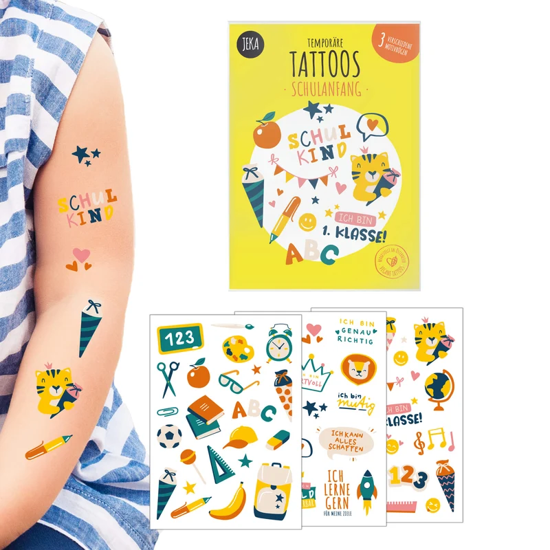 Schulanfang Kindertattoos