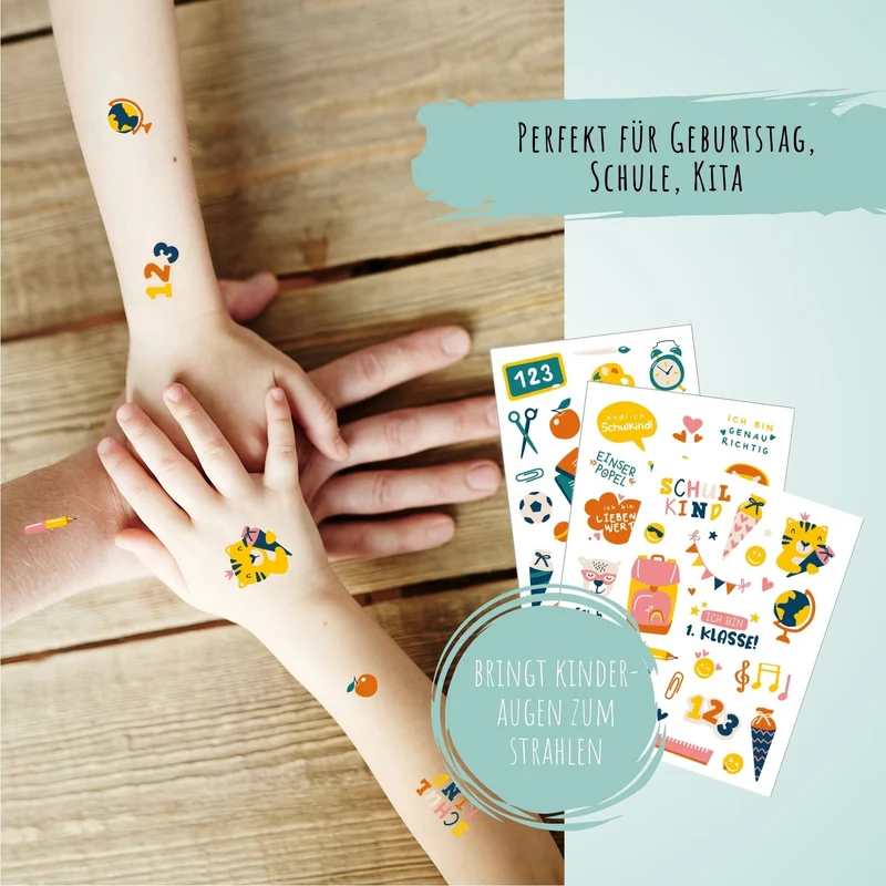 Schulanfang Kindertattoos