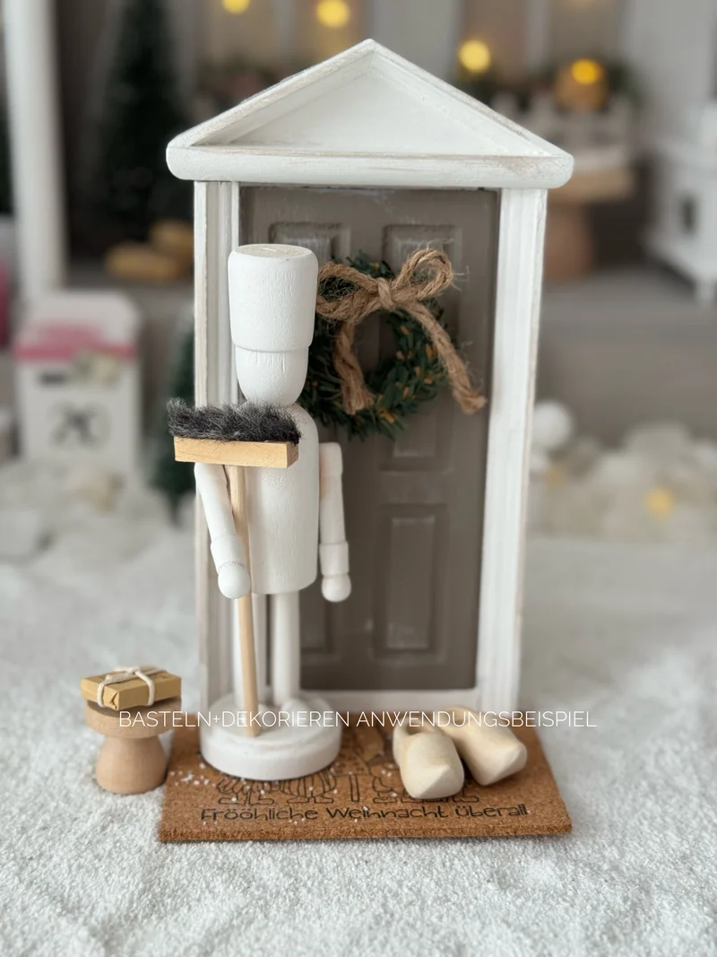 Besen Miniatur mit Aufhängung für Puppenhaus und Wichteltür 1:12