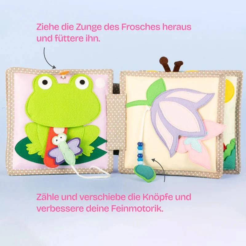 Mini Quiet Book "Schillernder Papagei" (ab 6 Monate)