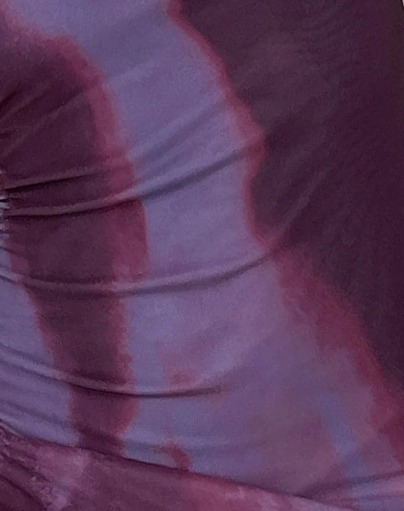 Fayola Bedrucktes Maxikleid in Watercolour Wein