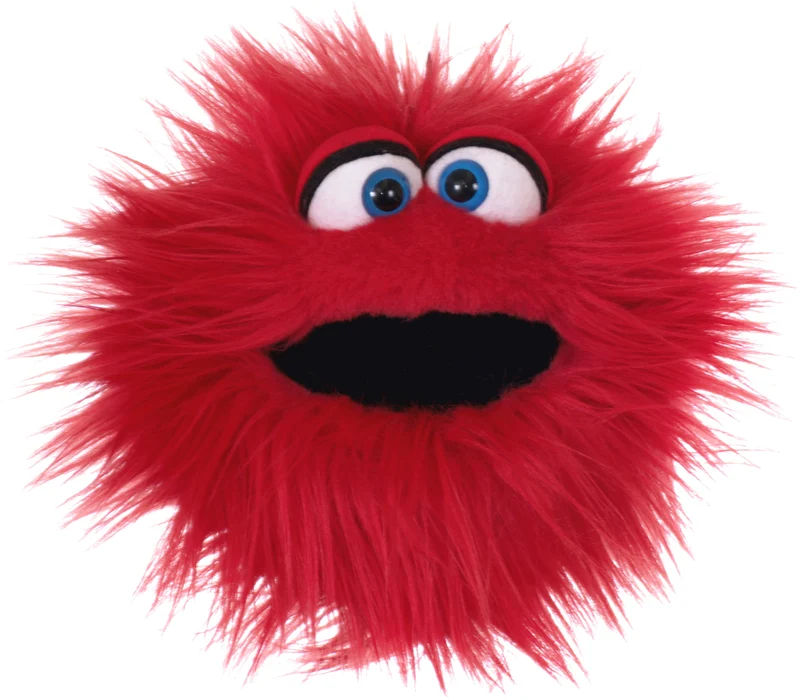 Living Puppets W804 Handpuppe Klatschtriene Rot Quatschköppe
