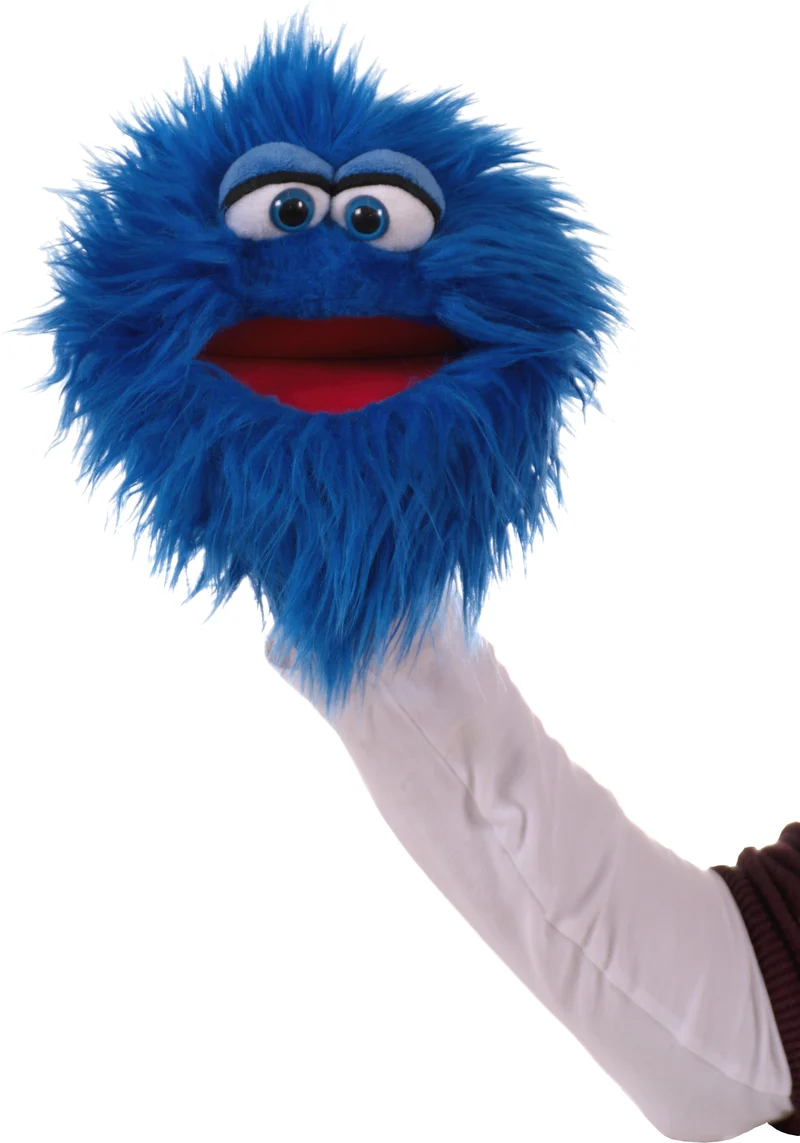 Living Puppets W806 Handpuppe Quackelfritze blau Quatschköppe