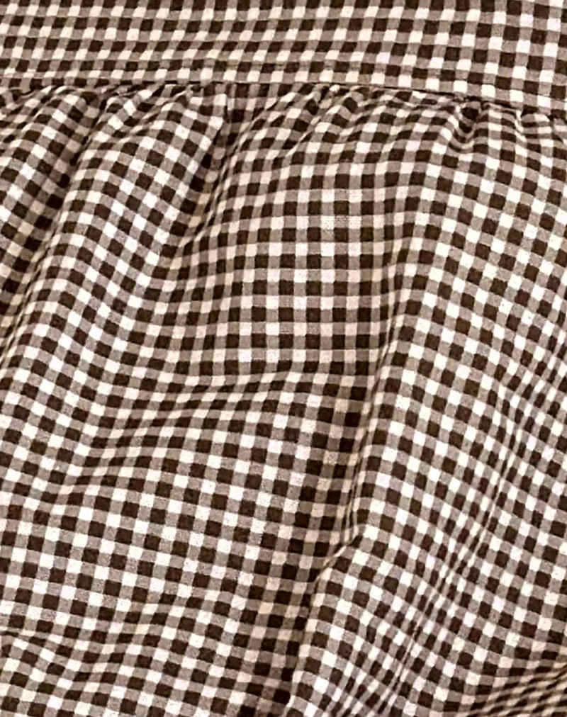 Sanaly Minikleid aus Mini-Gingham Braun