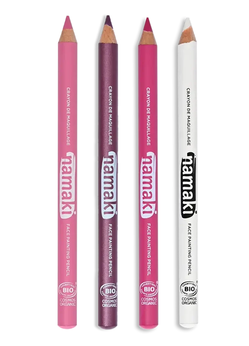 Feine Schminkstifte für Kinder - Violett, Fuchsia, Rosa, Weiß