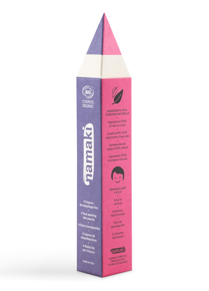 Feine Schminkstifte für Kinder - Violett, Fuchsia, Rosa, Weiß