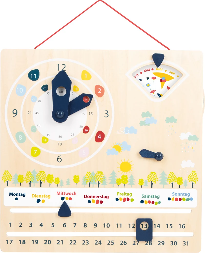 Lernuhr mit Kalender "Educate"